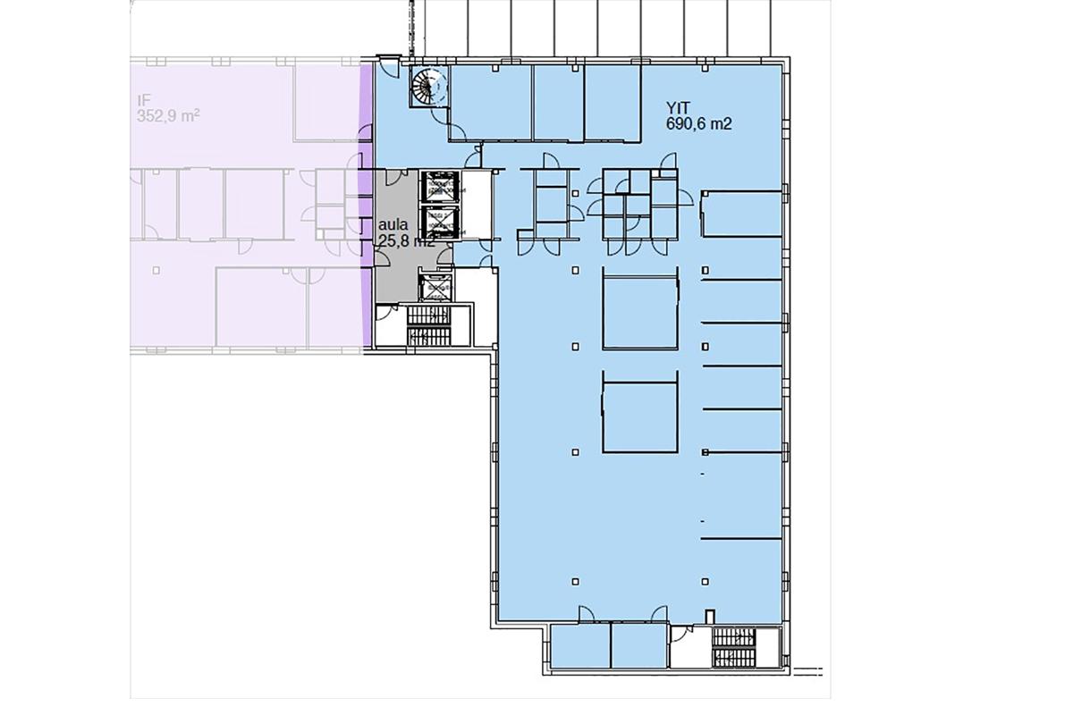 Hatanpään valtatie 11 TAMPERE, 690m2, 3. kerros, Toimistotila