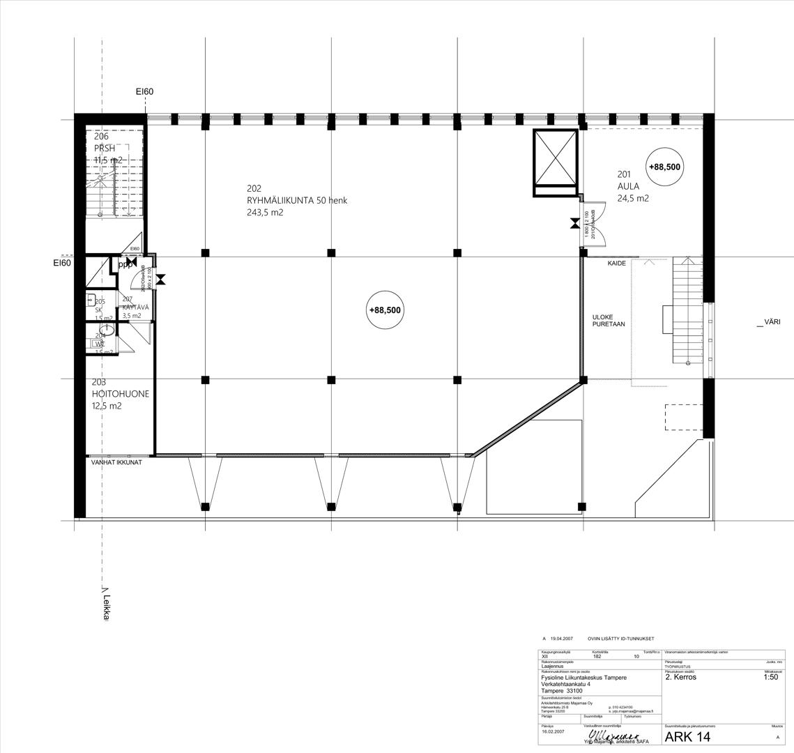Verkatehtaankatu 4 TAMPERE, 243m2, 2. kerros, Liiketila