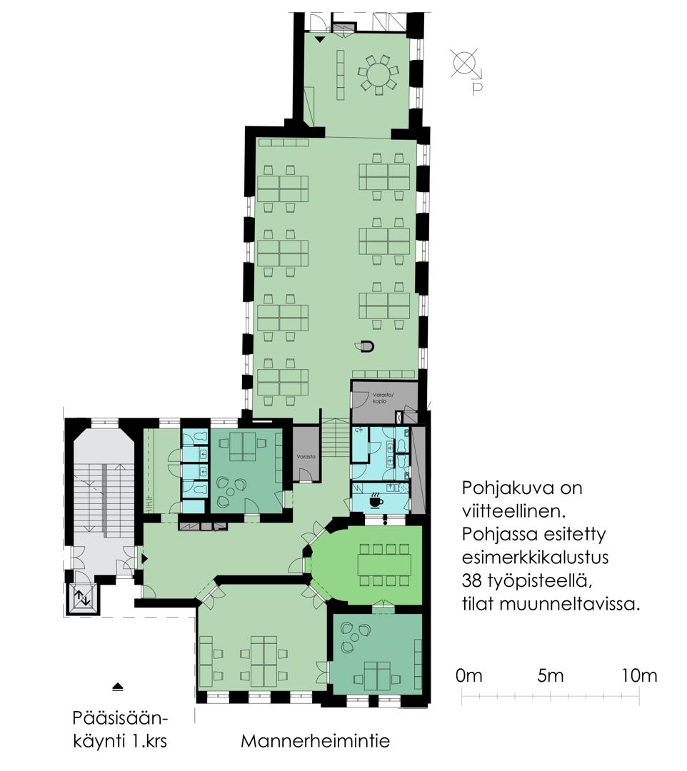 Mannerheimintie 16, 377m2, 3. kerros, Toimistotila