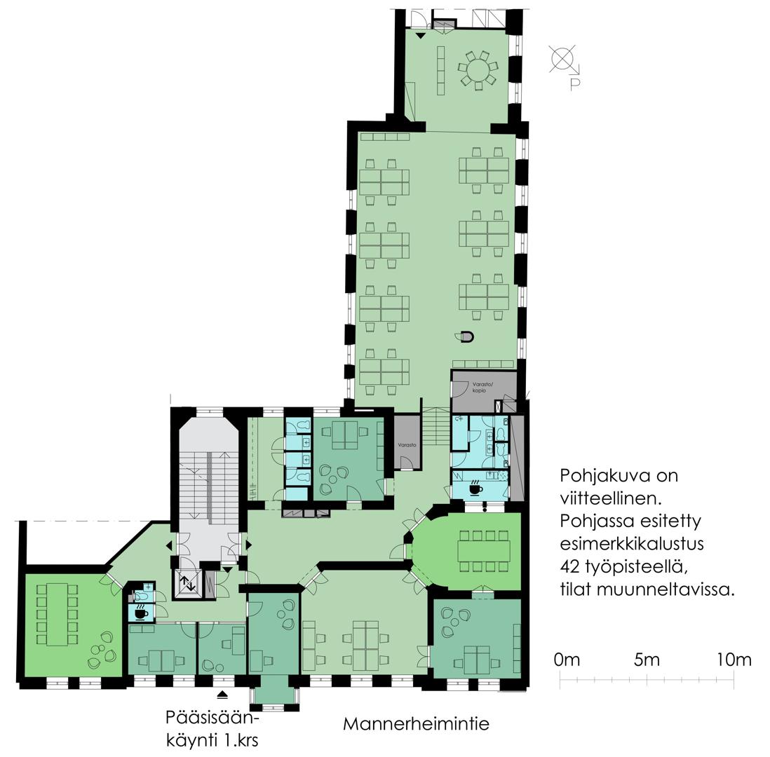 Mannerheimintie 16, 472m2, 3. kerros, Toimistotila