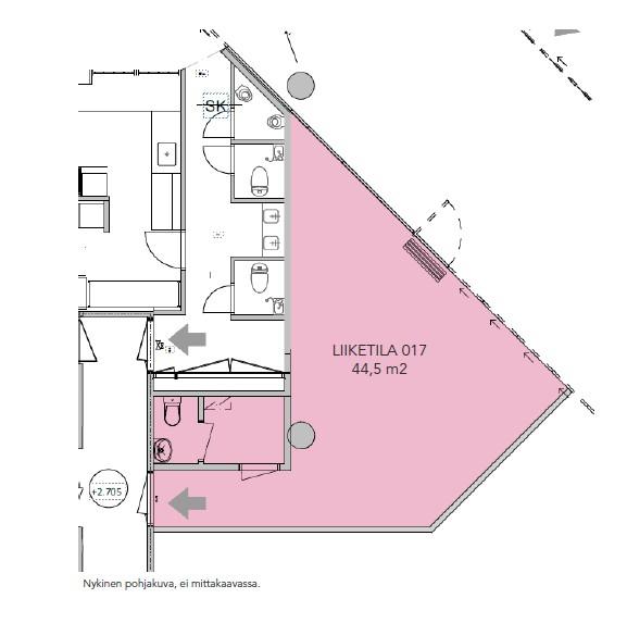 Aleksanterinkatu 9, 44m2, 1. kerros, Liiketila