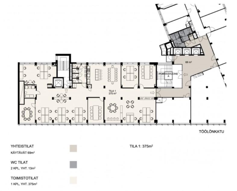 Töölönkatu 4, 370m2, 4. kerros, Toimistotila