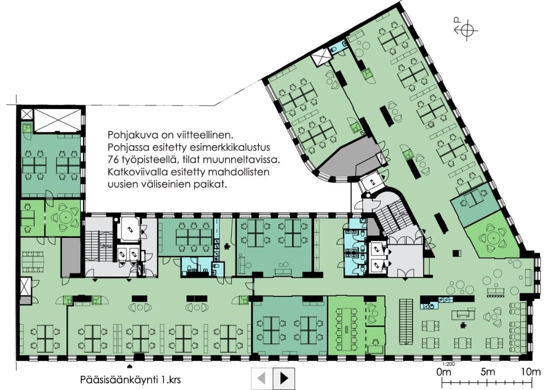 Mikonkatu 15 B, 1116m2, 4. kerros, Toimistotila