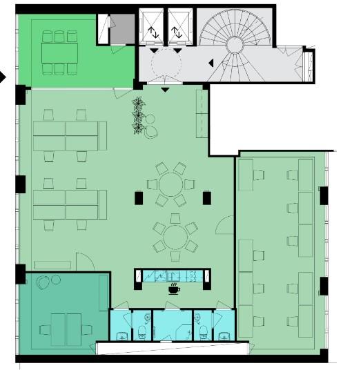 Iso Roobertinkatu 21-25, 199m2, 2. kerros, Toimistotila