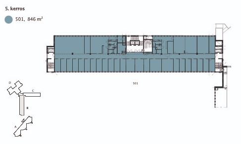 Tekniikantie 4 B, 846m2, 5. kerros, Toimistotila