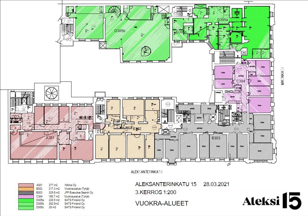 Aleksanterinkatu 15, 1337m2, Useita kerroksia, Liiketila