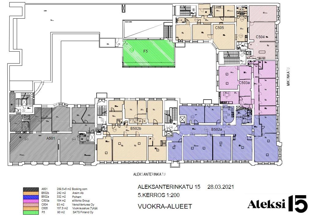 Aleksanterinkatu 15, 1337m2, Useita kerroksia, Liiketila
