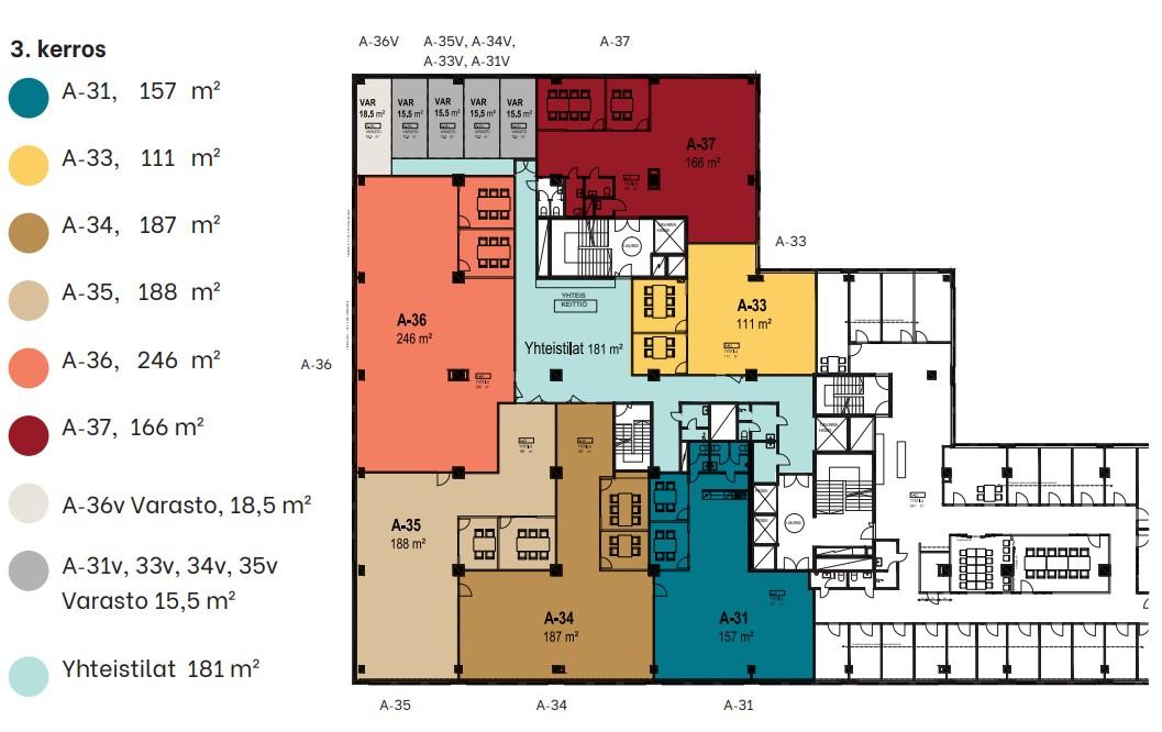 Elimäenkatu 15, 246m2, 3. kerros, Toimistotila