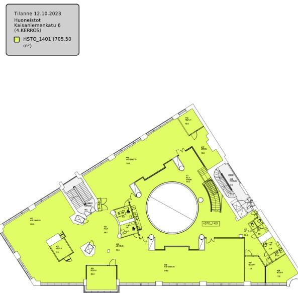 Kaisaniemenkatu 6, 2135m2, Useita kerroksia, Toimistotila