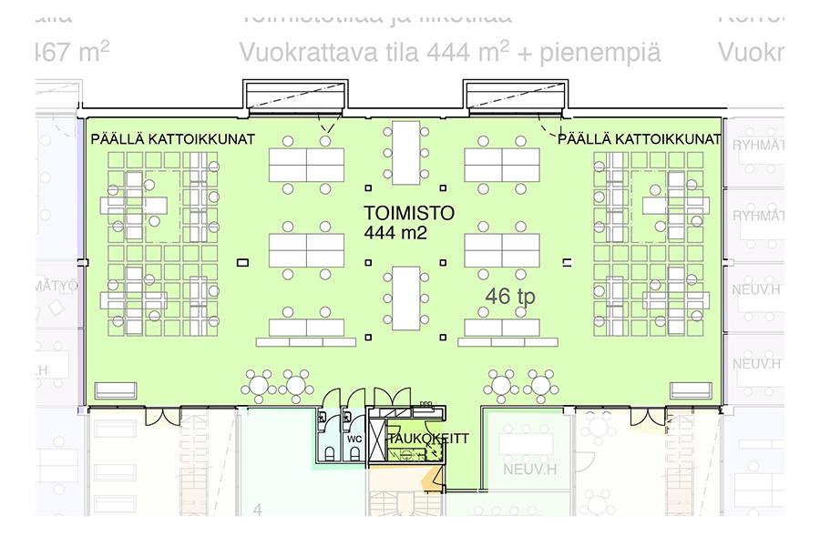 Riihitontuntie 7, 435m2, 1. kerros, Toimistotila