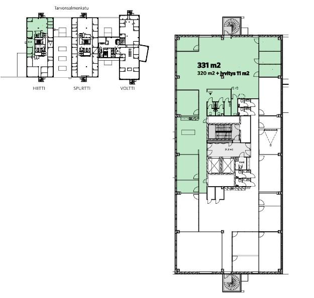 Tarvonsalmenkatu 15, 331m2, 6. kerros, Toimistotila