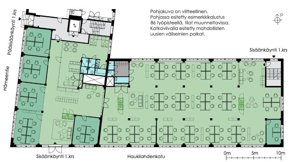 Hämeentie 105, 770m2, 2. kerros, Toimistotila