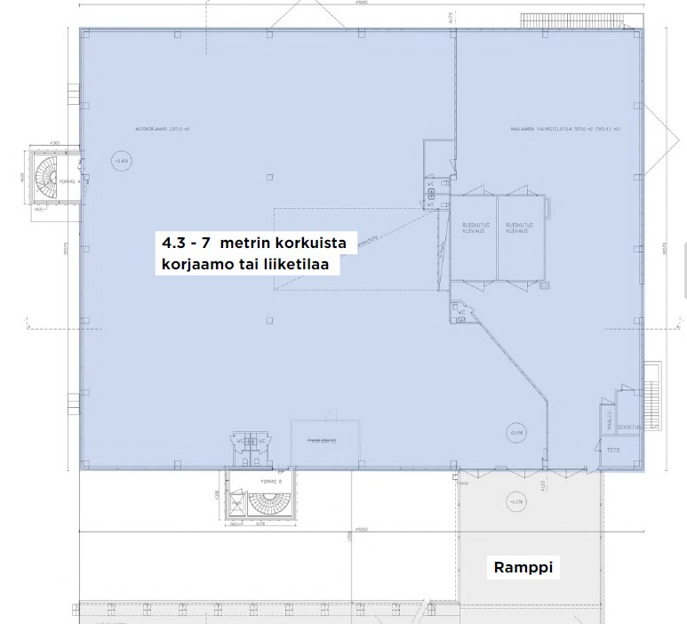Mekaanikonkatu 9, 1830m2, 3. kerros, Liiketila