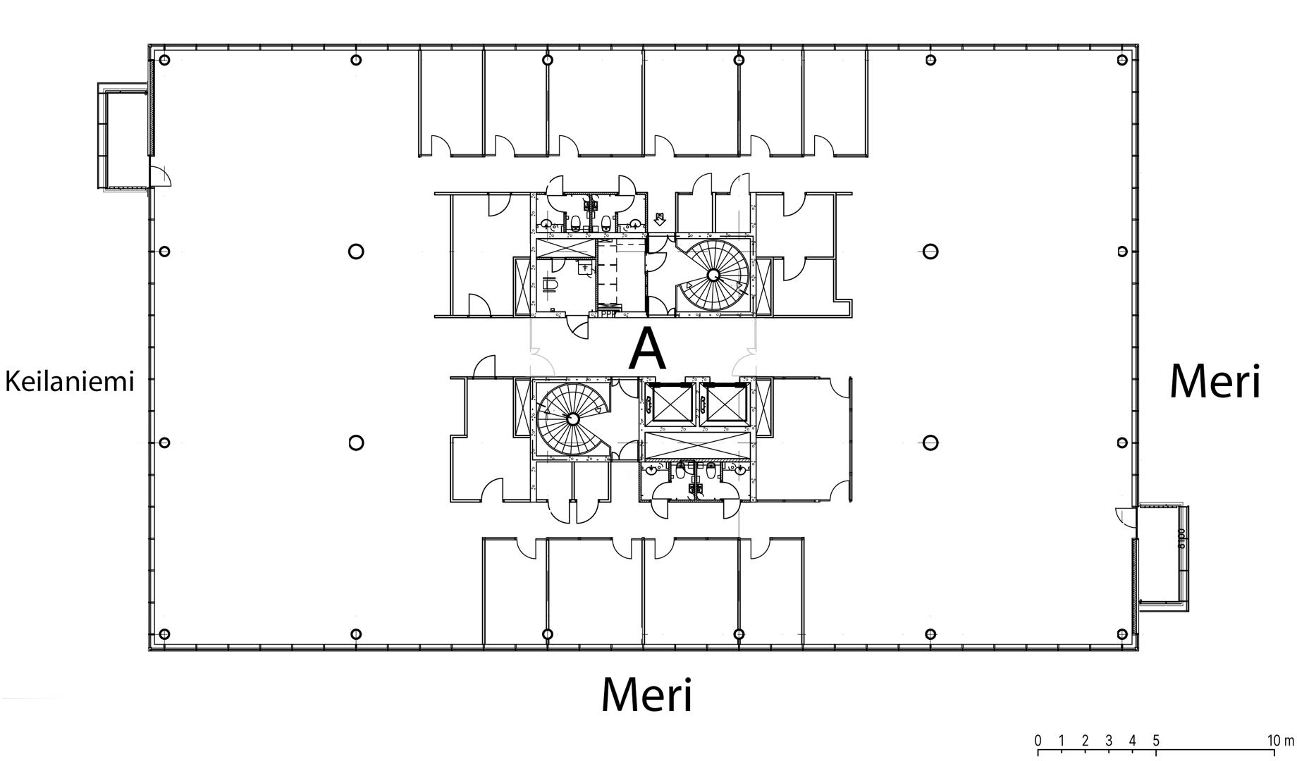 Keilaranta 13 A, 965m2, 6. kerros, Toimistotila