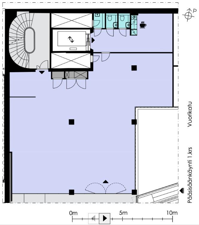 Vuorikatu 14, 112m2, 0. kerros, Liiketila
