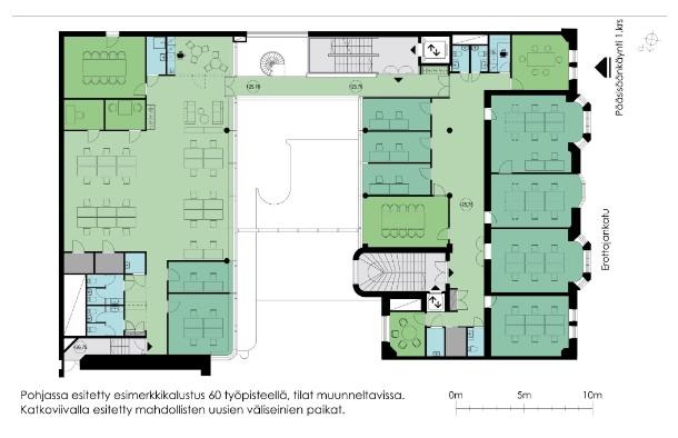 Erottajankatu 7, 586m2, 4. kerros, Toimistotila