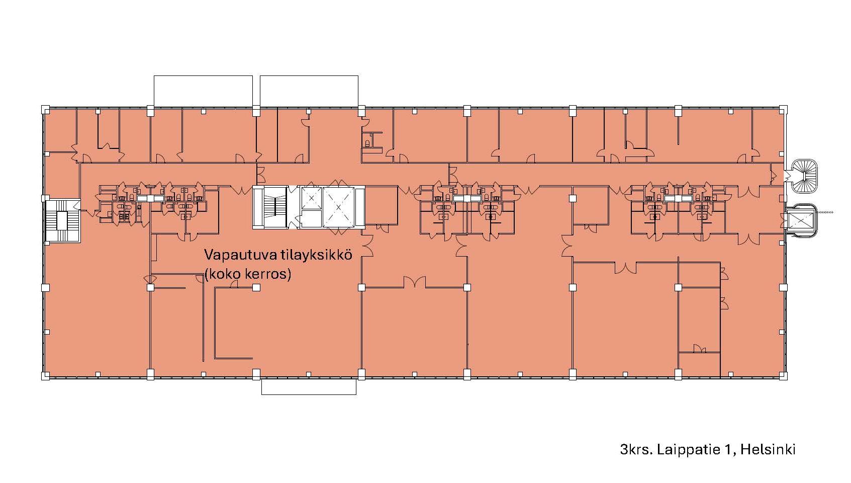 Laippatie 1, 2400m2, 3. kerros, Varastotila