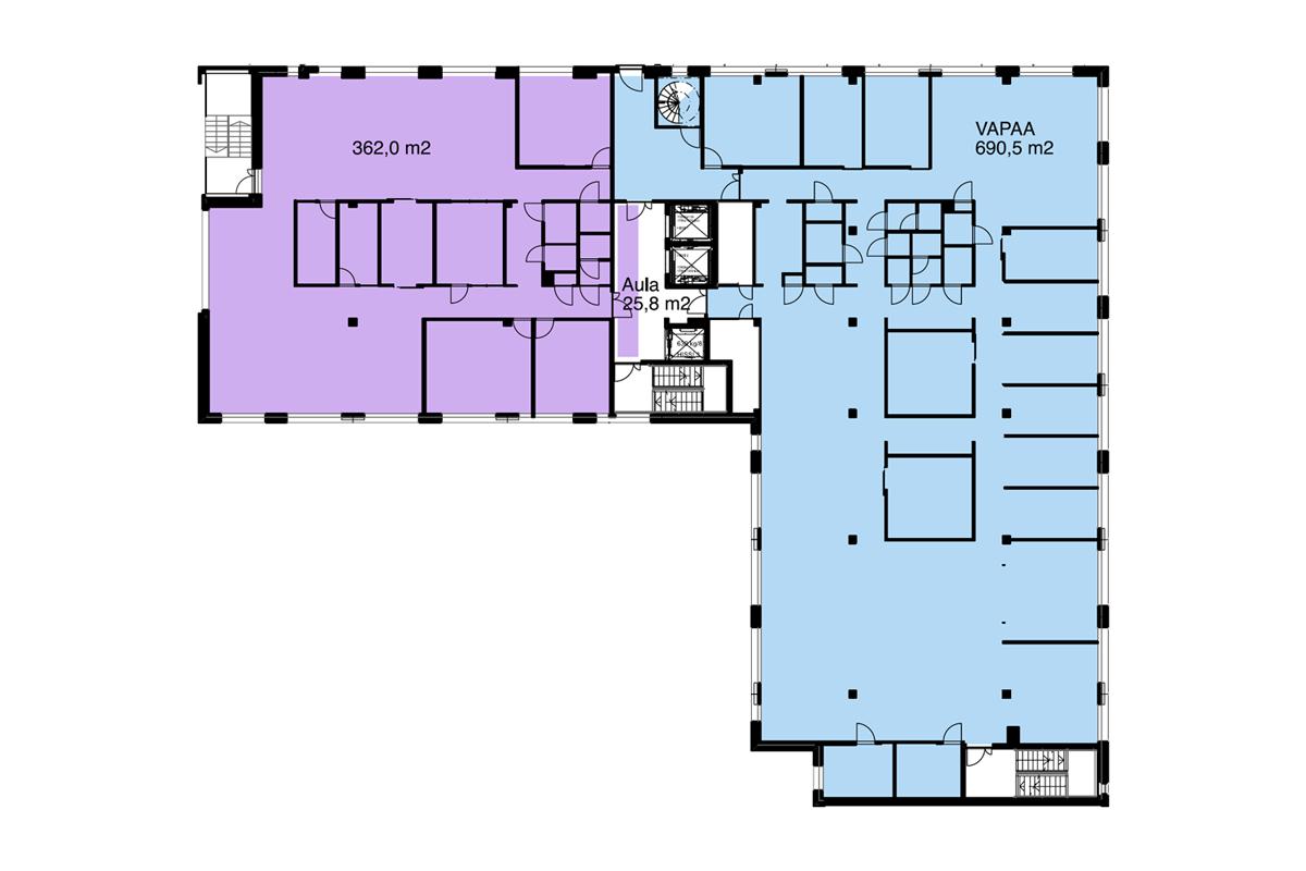 Hatanpään valtatie 11 TAMPERE, 1070m2, 3. kerros, Toimistotila