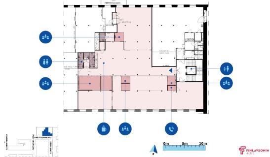 Finlaysoninkatu 5 TAMPERE, 548m2, 3. kerros, Toimistotila