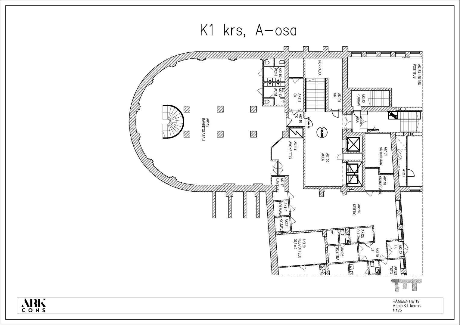 Hämeentie 19, 365m2, Katutaso, Ravintolatila