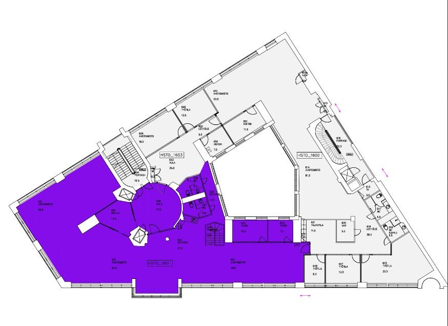 Kaisaniemenkatu 6, 317m2, 6. kerros, Toimistotila