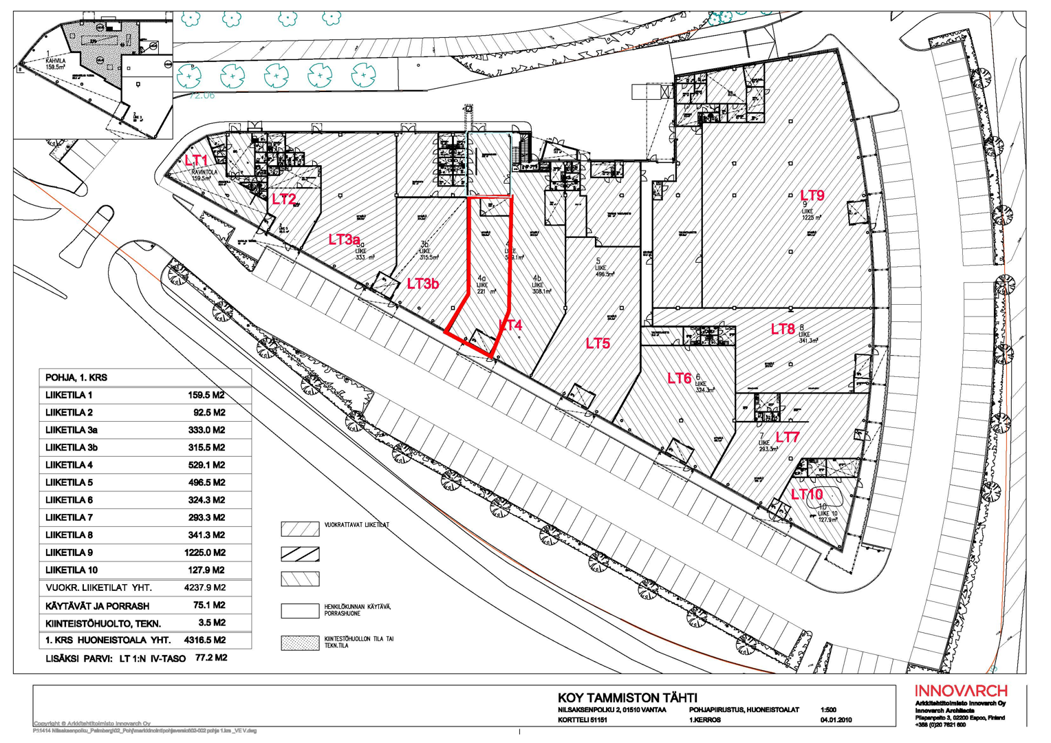 Nilsaksenpolku 2, 221m2, Katutaso, Liiketila