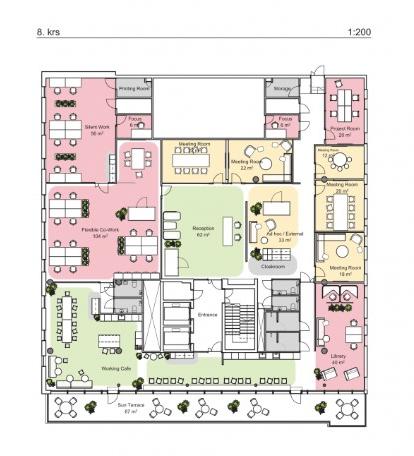 Urho Kekkosen katu 3-7, 655m2, 8. kerros, Toimistotila