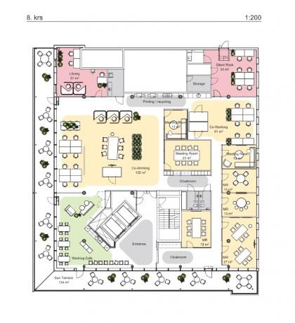 Urho Kekkosen katu 3-7, 580m2, 8. kerros, Toimistotila