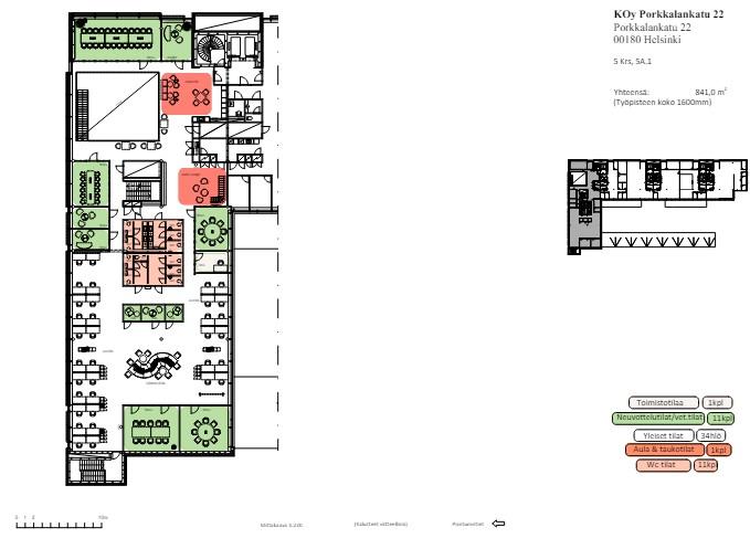 Porkkalankatu 22, 1760m2, Useita kerroksia, Toimistotila