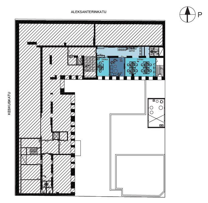 Aleksanterinkatu 19, 130m2, 7. kerros, Toimistotila
