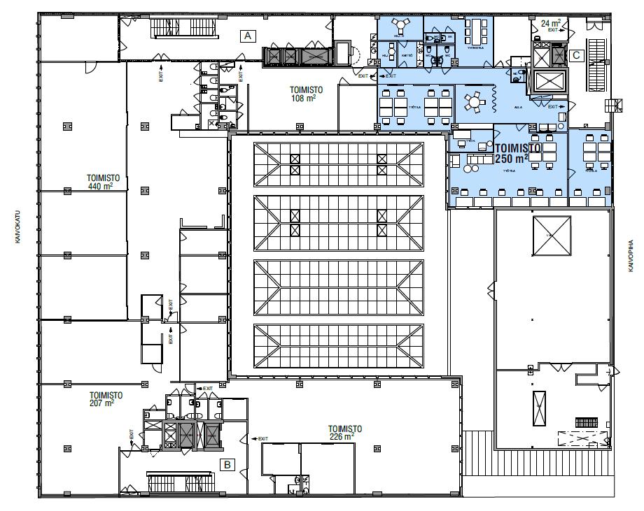 Kaivokatu 10, 250m2, 5. kerros, Toimistotila