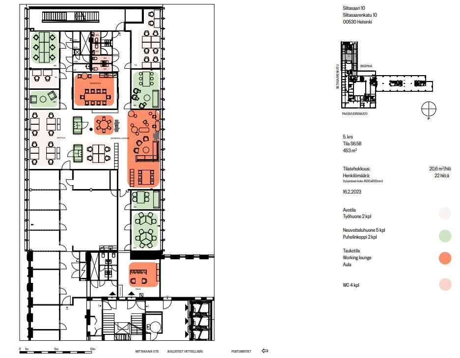Siltasaarenkatu 10, 351m2, 5. kerros, Toimistotila