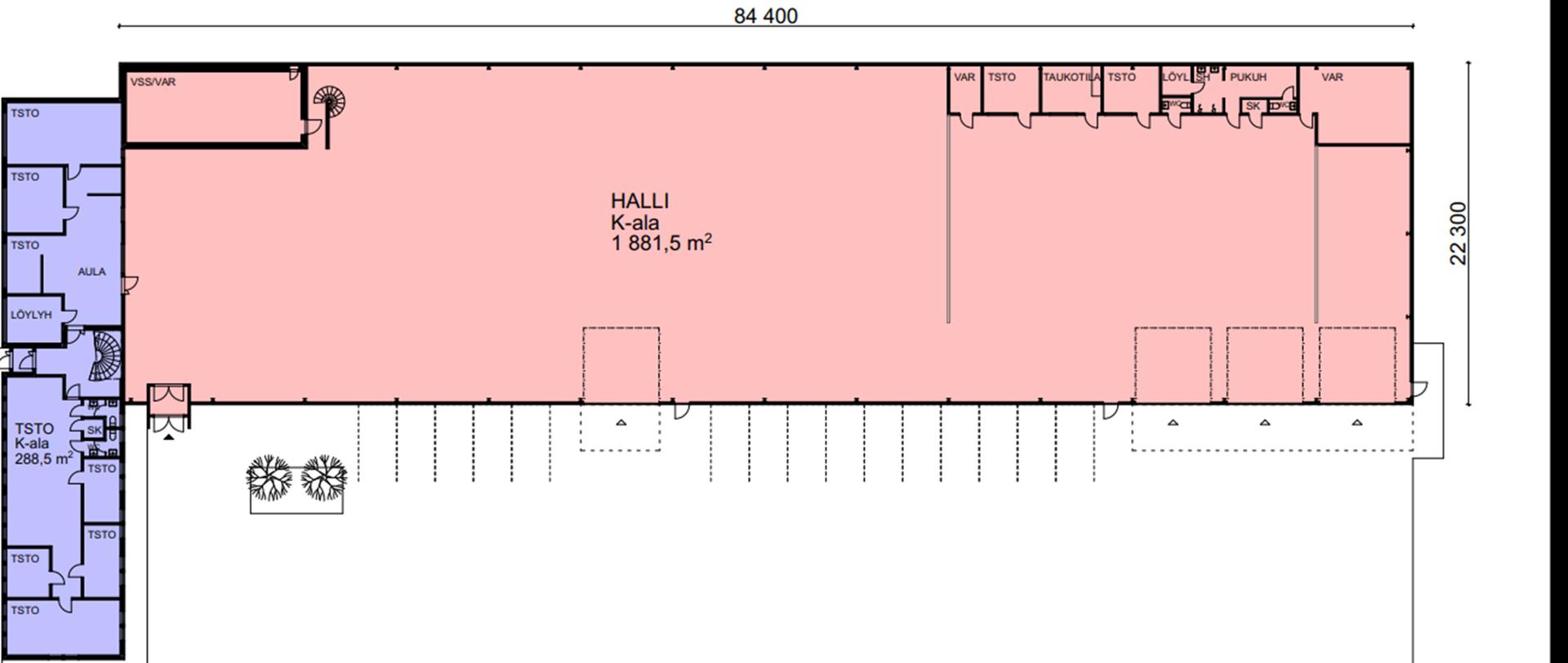Etu-Hankkion katu 18 TAMPERE, 2410m2, Katutaso, Varastotila