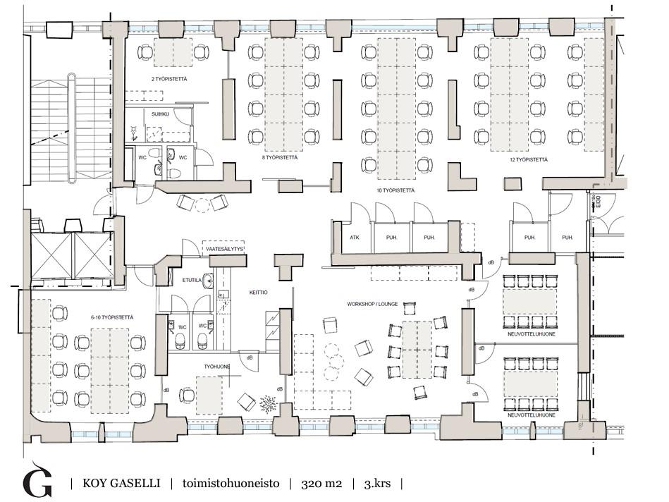 Aleksanterinkatu 46, 170m2, 4. kerros, Toimistotila