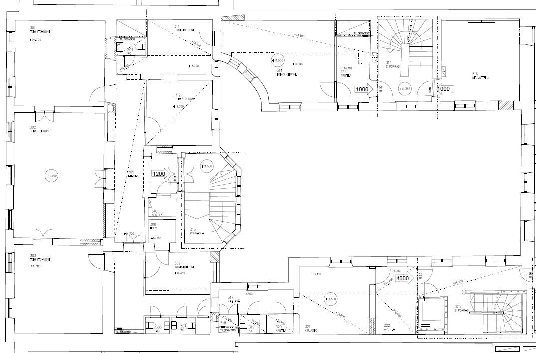 Pohjoisesplanadi 21, 281m2, 3. kerros, Toimistotila
