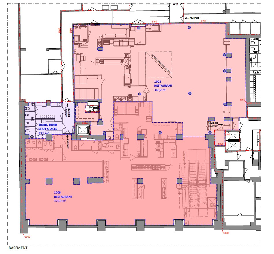 Aleksanterinkatu 11, 750m2, Kellarikerros, Ravintolatila