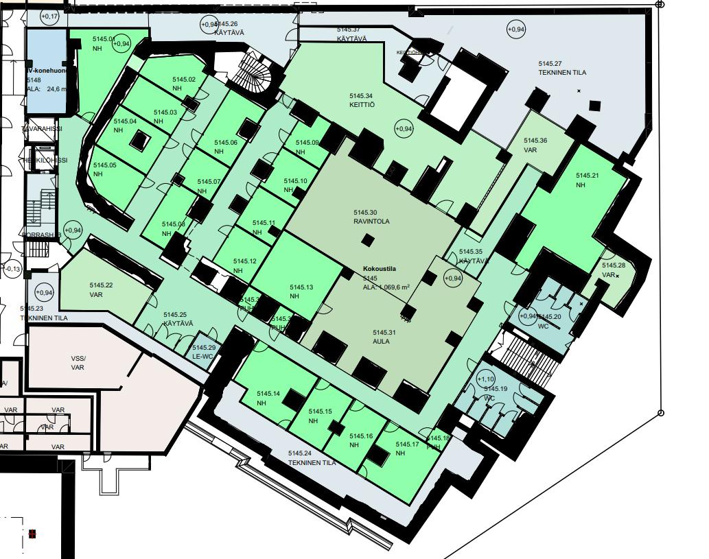 Kaivopiha, 1070m2, -1. kerros, Ravintolatila