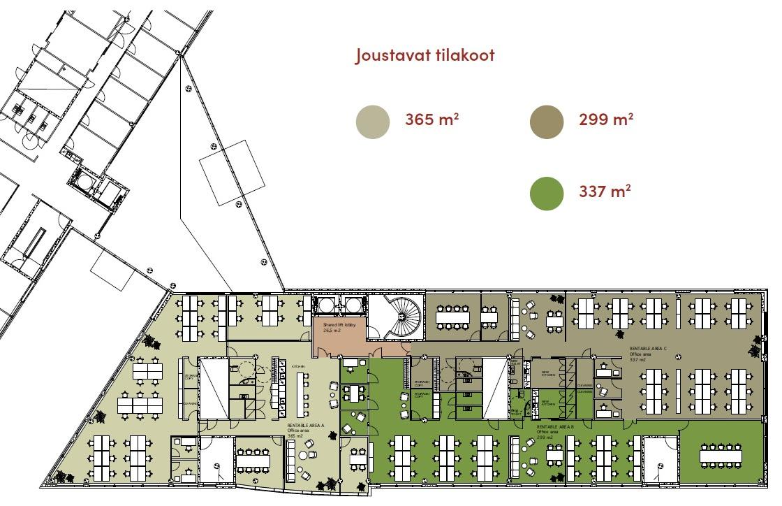 Läkkisepäntie 19-21, 369m2, 2. kerros, Toimistotila