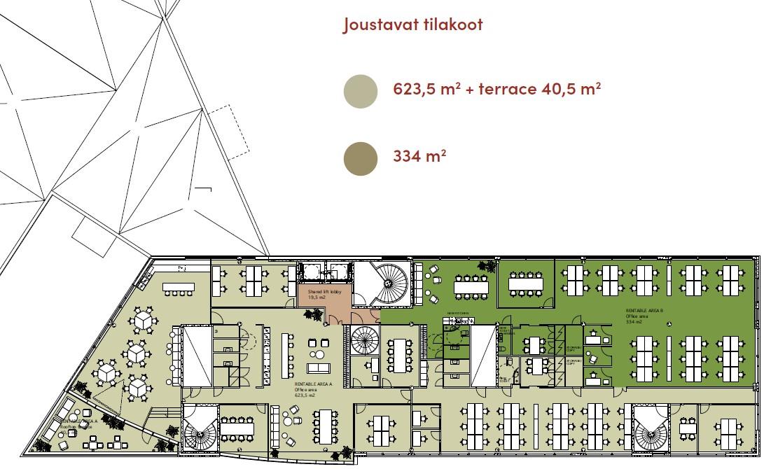 Läkkisepäntie 19-21, 985m2, 7. kerros, Toimistotila
