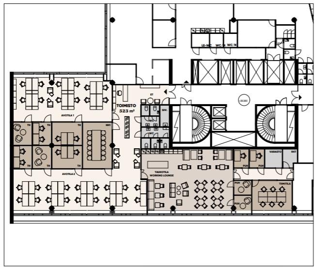 Elimäenkatu 26, 523m2, 7. kerros, Toimistotila