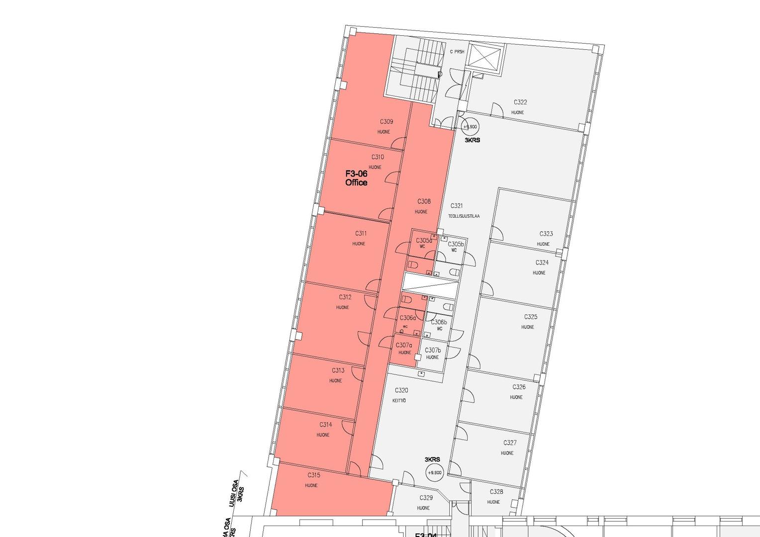 Vanha Talvitie 11, 216m2, 3. kerros, Toimistotila