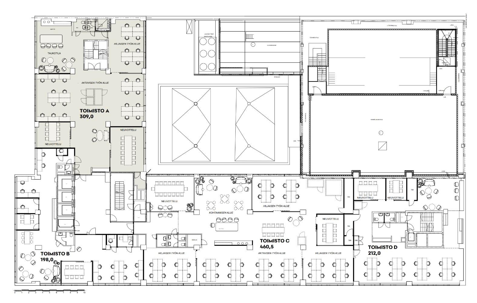 Mikonkatu 8, 309m2, 4. kerros, Toimistotila
