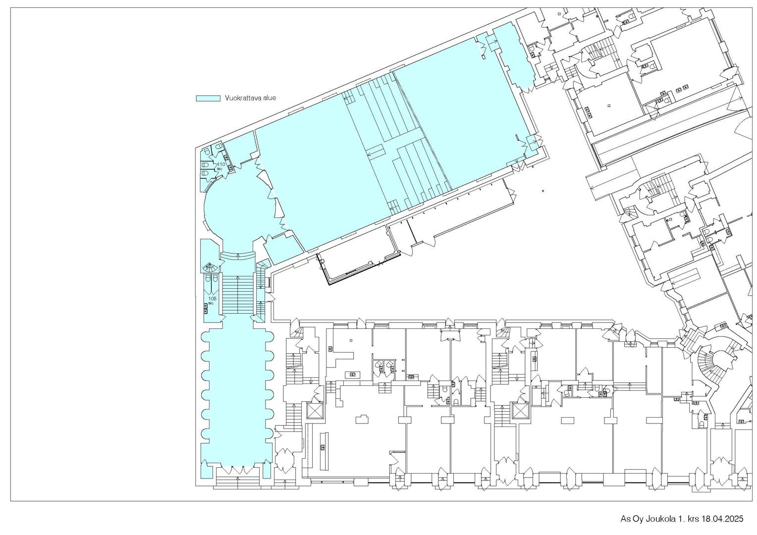 Kapteeninkatu 26, 600m2, Useita kerroksia, Liiketila