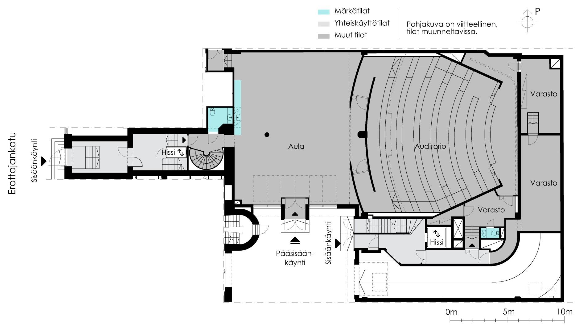 Erottajankatu 5, 426m2, 1. kerros, Liiketila