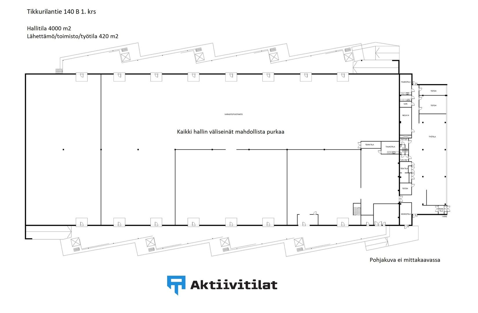 Tikkurilantie 140, 5799m2, Useita kerroksia, Tuotantotila