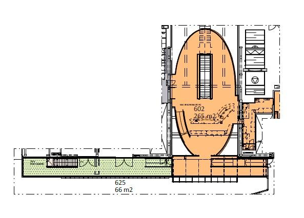 Urho Kekkosen katu 1, 200m2, 5. kerros, Ravintolatila