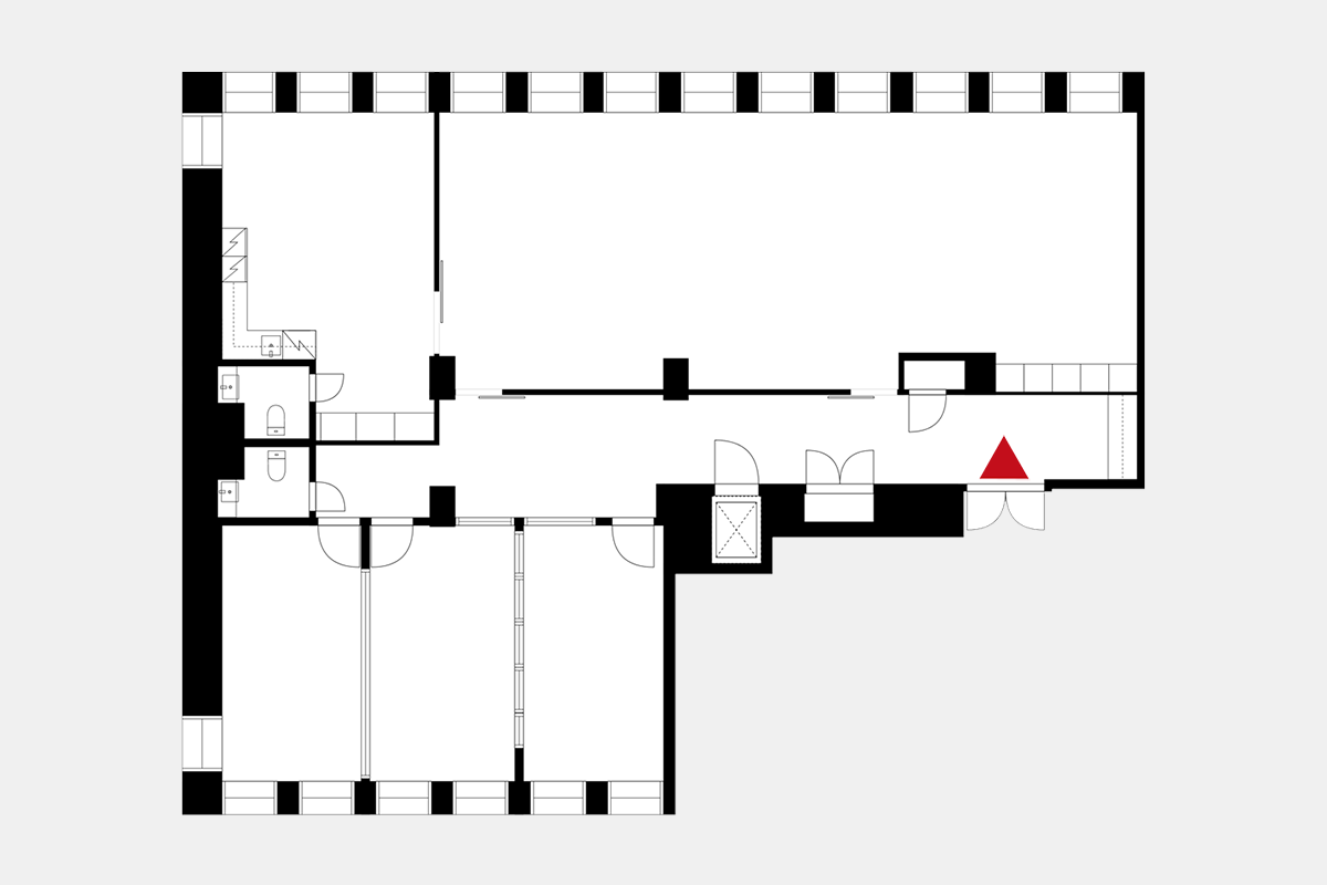 Kalevankatu 6, 224m2, 2. kerros, Toimistotila