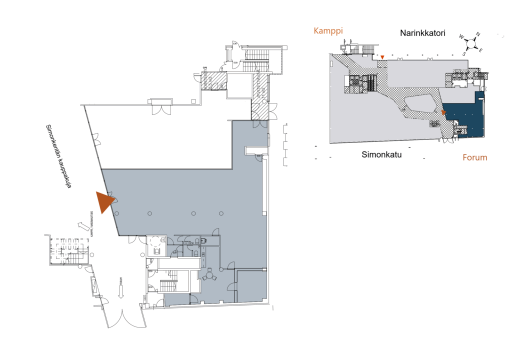 Simonkatu 9, 266m2, Katutaso, Liiketila