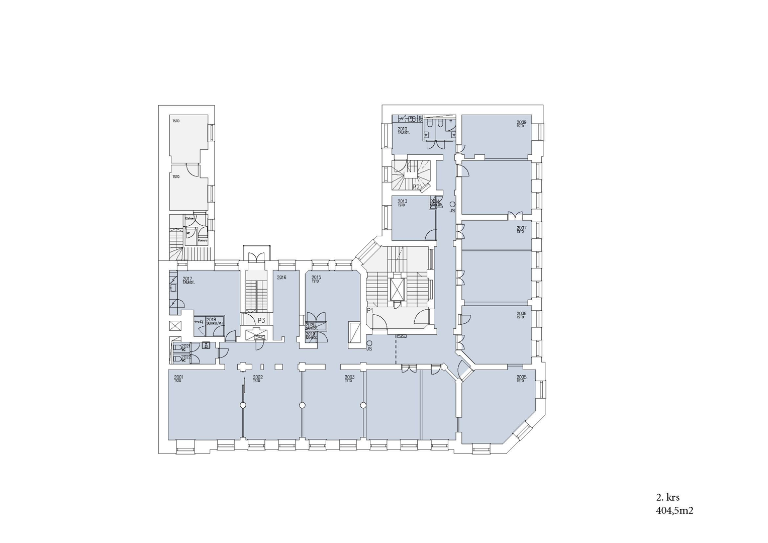 Korkeavuorenkatu 30, 404m2, 2. kerros, Toimistotila