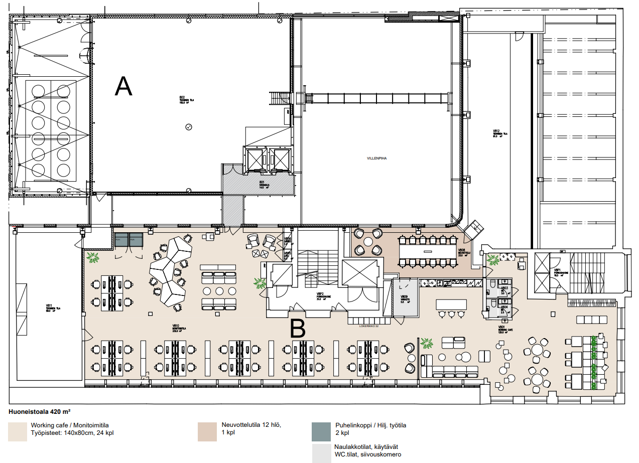 John Stenbergin ranta 2, 153m2, Katutaso, Toimistotila